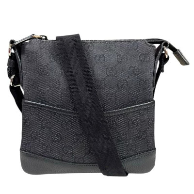 Gucci Gg Canvas Shoulder Bag Black